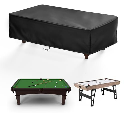 【Upgraded Fabric】Saking Pool Table Cover 9 Ft Billiard Table Cover, Black