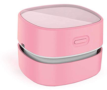 ODISTAR Mini aspirateur de bureau, économe en énergie, haute endurance jusqu'à 400 minutes, design sans fil et rotatif à 360° pour nettoyer les cheveux, les miettes, le clavier d'ordinateur (charge
