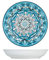 Royal Norfolk Jaipur Lot de 12 assiettes fondues, porcelaine, bleu, 21 cm