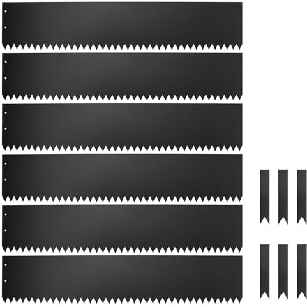 Dyna-Living 40 x 8 Inch Steel Landscape Edging 6 Pack Metal Edging for Landscaping Garden Edging Border, 20FT Total Landscape Edging Border Metal Landscape Edging with Clips for Lawn, Garden, Yard