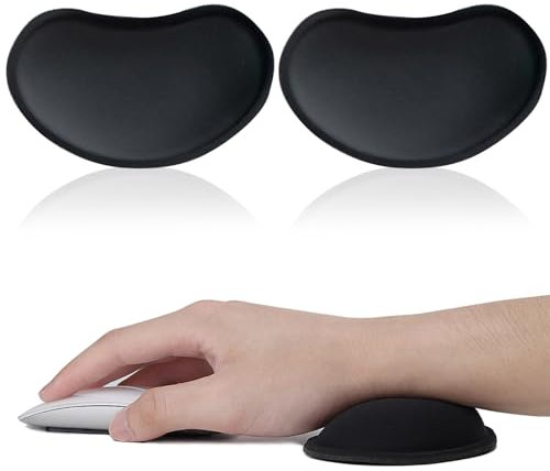 2 Stück Maus Handgelenkauflage,Ergonomische Handballenauflage,Handgelenkauflage Ellbogenauflage,Rutschfest Unterseite,Handballenauflage Maus,Wrist Rest Unterstützung für Mouse Laptop Computer Gaming