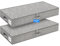 Huquter Low Under Bed Storage Box with Lid, 2 Pack 12 CM Tall Low Underbed Storage Boxes with Sturdy Side & Bottom Support, Fabric Thin Shallow Under Bed Sofa Storage Organiser Bags for Clothes Duvets