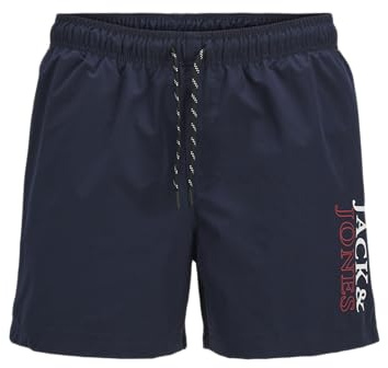 Jack & Jones Jpstmaui Jjswim Double Logo AKM Sn pour Homme, Blazer Bleu Marine., L