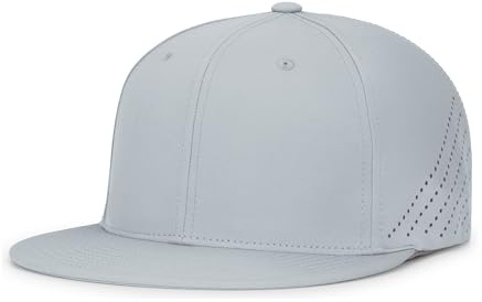 Pacific Headwear Premium Lightweight Perforated Pacflex Cap Powered by Coolcore®, Silver, S/M