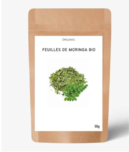 Feuilles de Moringa Séchées BIO - Riche en Nutriments pour la peau et les cheveux