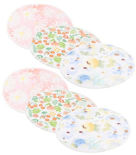 UPKOCH 6stücke Waschbare Stilleinlagen Atmungsaktivem Bambusfaser Für Stillende Mütter Saugfähige Und Wiederverwendbare Brustpolster Gegen Milchverlust Stilvolles Design Hand Und