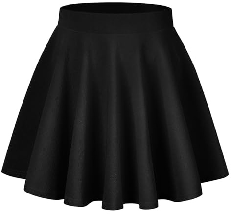 TRIWORKS Elegant kjol med byxor Drunter Basic hög midja byxkjol dam A-linje mini skater kjol stora storlekar