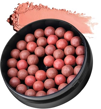 Rubor en Crema Para Piel Madura, Colorete Facial para Mujer, Bola Tinte Mejillas Natural Ligero Para Iluminar y Contornear Mujeres Viaje