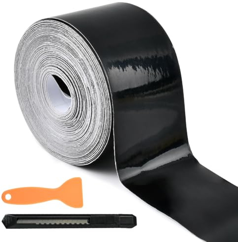 OTYMIOW Pellicola Nera per Auto Carrozzeria Esterna 5 cm x 15 m Pellicola Wrapping Nero Lucido PellicolaCarbonio Adesiva per AutoPellicola per Auto in Carbonio 3D Adesivo in Carbonio con Strumenti