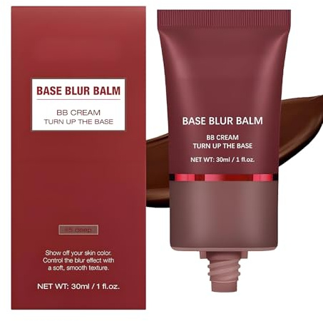 Base Blur Balm - Crème BB mate légère offrant une couvrance modulable pour un éclat instantané et une correction parfaite, formule hypoallergénique sans huile, tenue longue durée pour