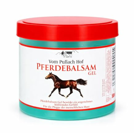 Pferdebalsam Gel 500 ml | Gel Cosmético Refrescante para Masaje Corporal | Con Mentol, Alcanfor, Eucalipto y Extractos Vegetales | Cuidado Diario de la Piel (1 Und)