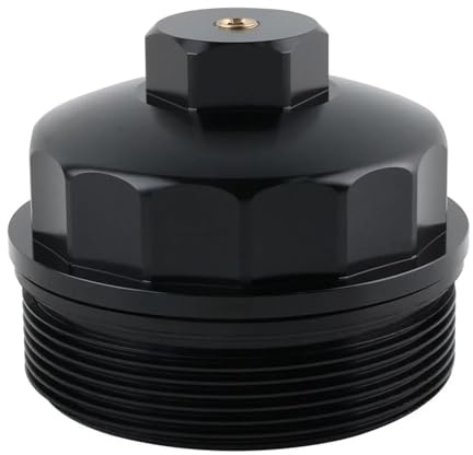 Oljefilter Bilar Oljefilter patron Bil Svart Silver Oljefilterlock Passar För 03-07 Ford F250 F350 F450 F550 Powerstroke Diesel 6.0L Slitdelar(Black)