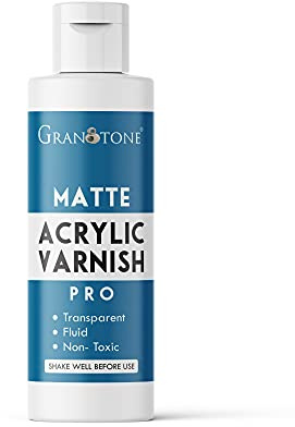 GRANOTONE Clear Coat Acrylic Matte Finish Varnish 6.76 fl oz Non Yellowing Non Toxic Anti Crazing 200 ML for Pro Artists Hobby Painters