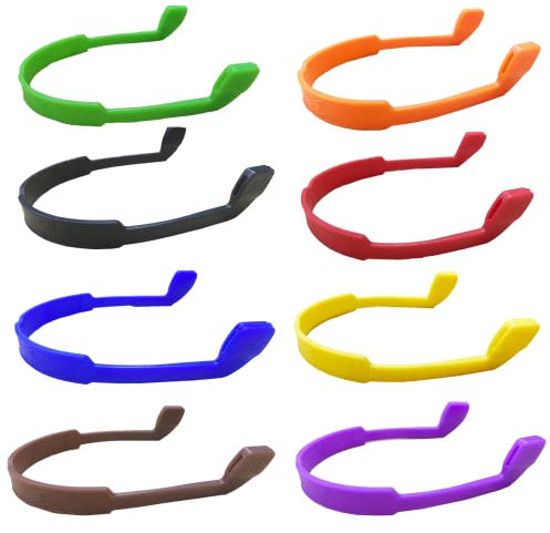 8 Pcs Silicone Glasses Straps, Anti-slip Elastic Sunglasses Strap Eyewear Retainer For Sports Swimming(8 Color)