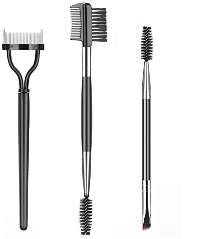 SWEET VIEW Brosse à sourcils Séparateur de cils Peigne à sourcils et bobine de cils Outils de maquillage professionnel pour les yeux (set de 3 pièces)