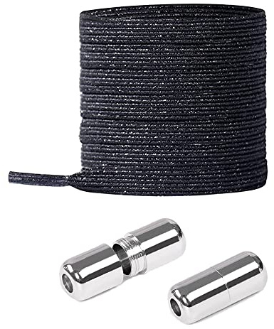 CHYEEH Cordones Elásticos Sin Nudo con Hebilla Metal | Cordones Elásticos de Goma con Botón de Metal/Cordones Elásticos para Zapatillas de Deporte, No es Necesario Atar Cordones de Zapatos para Niños