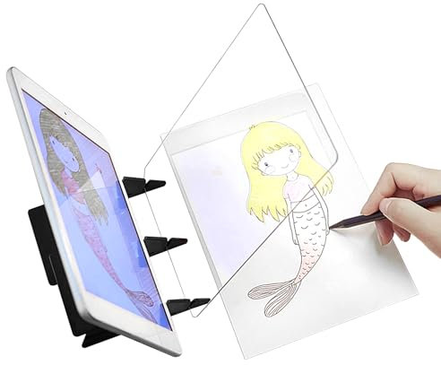 Optisches Zeichenbrett, Tragbares Zeichenbrett Schablonenbrett Skizzieren Objektiv Skizzen Zauberer Kopierpad Projektor Malerei Kopierbrett für Malen