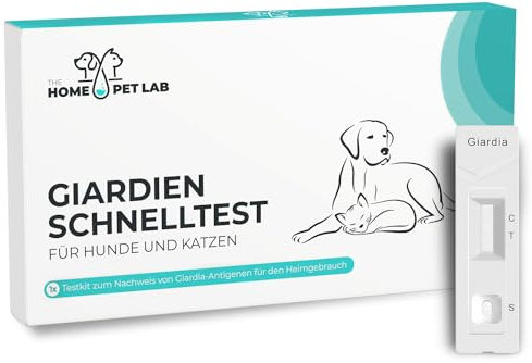 The Home Pet Lab 1 x Giardien Schnelltest Hund & Katze - Giardien-Test zuverlässig als Test bei Darmparasiten und Durchfall - Für Hunde & Katzen bei Giardia (1 x Test)