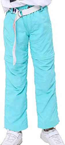 Echinodon Kinder Zip Off Hose 2-in-1 Hose Jungen Mädchen Sommerhose Outdoorhose Schnelltrockend Wanderhose Trekkinghose Blau 130