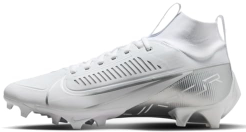 Nike Vapor Edge Pro 360 2 Herren Fußballschuhe (DA5456-001, Black/White-Black), Weiß/Metallic-Silber-Weiß, 45 EU