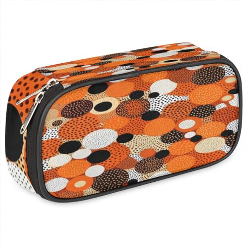 Watercolor Explosion Big Capacity Pencil Case Vintage Pattern Pencil Pouch with Zipper Compartments Pen Holder for College School Portable Stationery Storage Bag for Girls Boys
