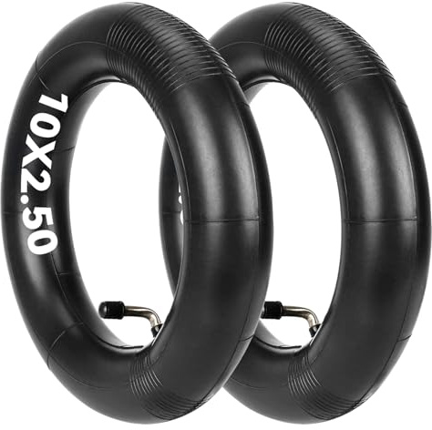 Satgoo 10 Pulgadas Cámara de Aire Patinete Eléctrico 10x2,50, 2MM Engrosada, 90° Válvula de Curvatura, 60/70-6,5 Neumático Cámara de Aire para Ninebot MAX G30 G30P G30LP/Kugoo M4 M4Pro/Soflow So4 Pro