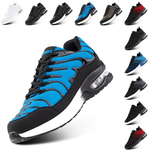 Hitmars Zapatillas Deportivas Hombre Mujer Zapatos Deportivos Running Aire Fitness Gimnasio Sneakers Azul EU 43