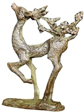 LONDAEE Antique Collection Encens en alliage Motif cerfs en fleur de prunier Décoration d'intérieur