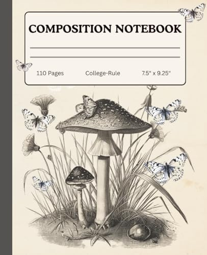 Composition Notebook with Vintage Butterfly Design | College Ruled | Student Journal for School Notes | 110 Lines Pages: College Ruled Notebook with ... | Great for note taking | Student Gift