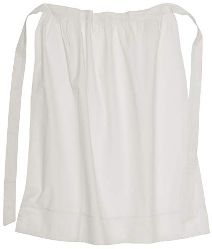 Battle-Merchant - Damen Mittelalterschürze aus Baumwolle - lang - für Mittelalter- & Wikingerkostüme & LARP - Weiß - Einheitsgröße