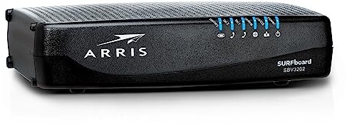 ARRIS Surfboard SBV3202 DOCSIS 3.0 Cable módem | Comcast Xfinity Internet & Voice | Puerto de 1 Gbps | 2 puertos telefónicos | 800 Mbps máximo con planes de Internet Xfinity | 2 años de garantía