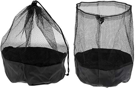 Fenteer Sports Field Marker Cones Soccer Football Training Mesh Bag with Drawstring, Pack of 2