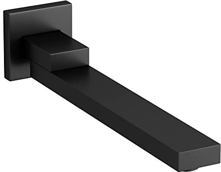 AYIVG - Set da bagno in ottone nero opaco con beccuccio pieghevole a parete per vasca da bagno