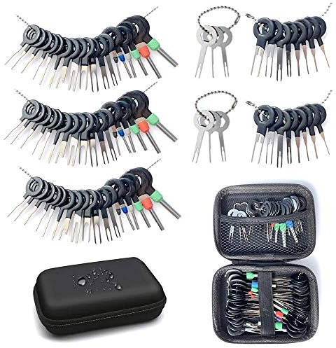 Maerd Terminal Removal Tool Kit, 76Pcs Terminal Ejector Kit for Car, Pin Extractor Tool Set Release Electrical Wire Connector Puller Repair Key Removal Tools
