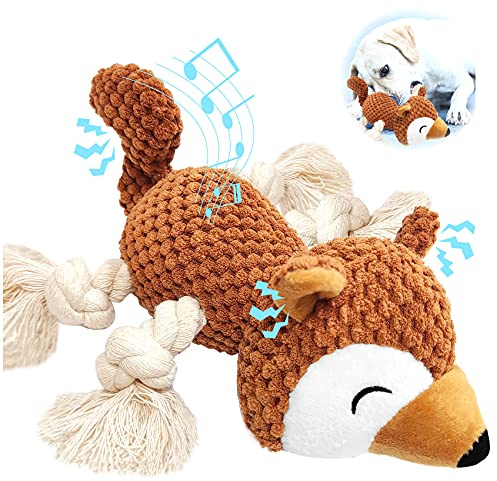 Sqinor Juguetes para Perros Sonido Resistentes Interactivos, Peluches para Perros Cachorros Grandes Pequeños, Regalos para Perros
