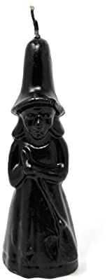Vrinda ® Decorative Ritual Spell Unscented Candle Witch - Invoke Mystical Vibes - Perfect for Rituals, Ceremonies, and Spiritual Practices, Approx 7 (Black)