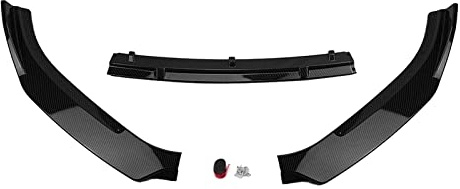 NANZU Misura for Mazda 3 2014-2018 Paraurti Anteriore Spoiler Labbro ABS Fibra di Carbonio Look Car Lower Splitter Mazda3 Body Kit Piastra di Protezione Bordo Trim