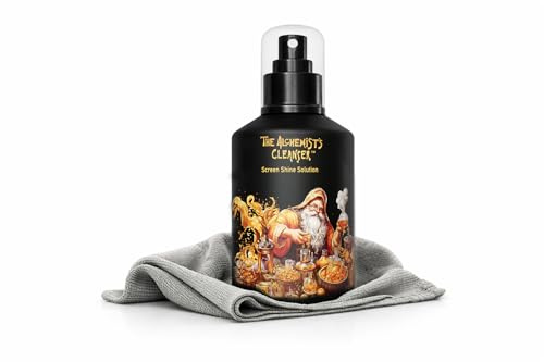 Next Gen | GAMER Edition | SCREEN CLEANER KIT | for TV, Monitor, Laptop, Touchscreens, Tablet & Phone – | 200ml Scented Spray + x2 Microfiber Cloths | Fast-Dry, Anti-Static, | Alchemist’s Cleanser |