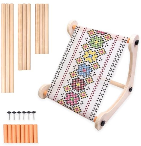 Support Réglable pour Cadre de Broderie en Bois, Cadre à Broder en Bois Réglable, Support de Cerceau de Broderie, Arceau de Broderie Cercle de Broderie pour Art Craft Handy Sewing
