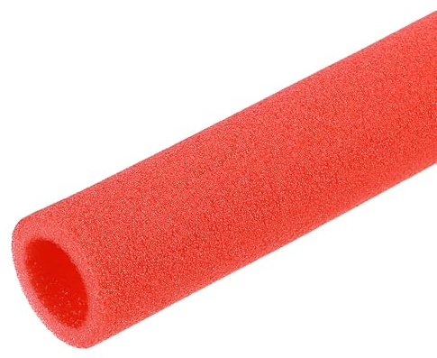 QUARKZMAN Tubo de Espuma, Aislamiento Cubierta de Tuberías Tubo Aislante Enrollable para Congelamiento Protección Calor Conservación Fontanería, 28mm x 45mm x 1M (ID*OD*L), Rojo