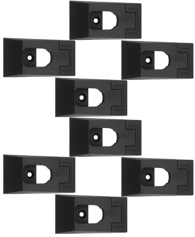 Cabilock Supporto per Asta Appendiabiti in Alluminio Nero Staffe per Asta Armadio da 8 Pezzi Installazione su Parete per Armadi e Guardaroba Supporto Robusto per Tubi Appendiabiti Casa