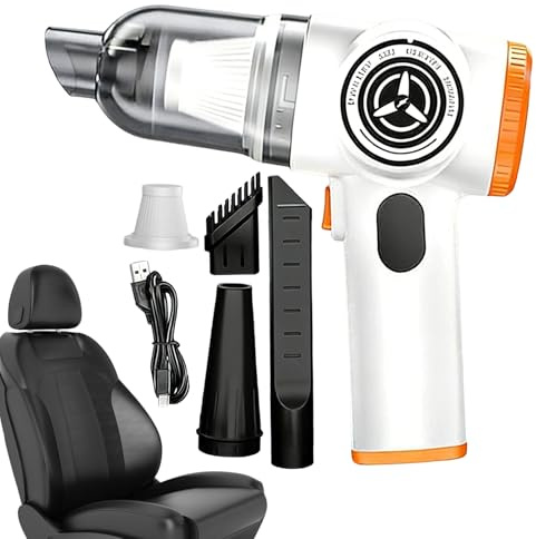 Uoqpty Aspirateur Voiture Portable sans Fil | Dépoussiéreur de Nettoyage 15000Pa Rechargeable - Aspirateur Main Véhicule - pour Canape Sieges Auto SUV Camping-Cars Minibus Pick-Up Bateaux