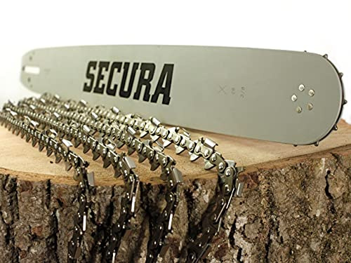 4x Sägekette + Schwert 40cm Arbeitslänge | 3/8' | 56 Glieder | 1,3mm | SECURA kompatibel mit Husqvarna