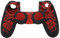 PS4 Controller Skin, Silicone Rubber Soft Cover Skin Case Anti Slip Grip Protector Case Wireless Gamepad Controller Cover for PS4 controller(Black and Red)