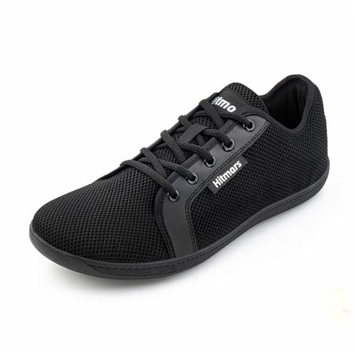 Hitmars Barefoot Shoes Mens Women Wide Fit Barefoot Running Shoes Trail Running Trainers Minimalist Shoes Unisex Walking Hiking Shoes Lightweight Black 1 Size 11