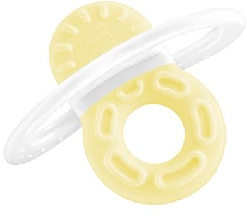 MAM Bite & Relax Phase 1 Mini Beißring, Zahnungshilfe speziell für die Vorderzähne, extra kleiner und leichter Beißring für Babys, ab 2+ Monate, uni