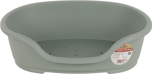 Flamingo Hundebett Tuck – Oval Grün | Größe M (70 × 47 × 22 cm) | Praktisch, Stilvoll & Leicht zu Reinigen!