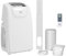 HOMCOM 12,000 BTU Portable Air Conditioner, 4-in-1 Dehumidifier Cooling Fan with Quiet Mode, Remote, LED Display, 24H Timer, Wheels, 35m², Window Venting Kit, Child Lock, White
