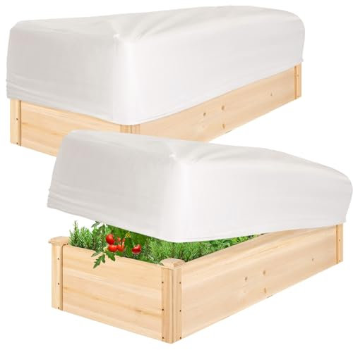 warmfarm Copertura rettangolare per fioriere, protezione antigelo, appositamente progettata per letti rialzati, isolamento invernale per balcone, davanzale, giardino, patio, confezione da 2 (150 x 45