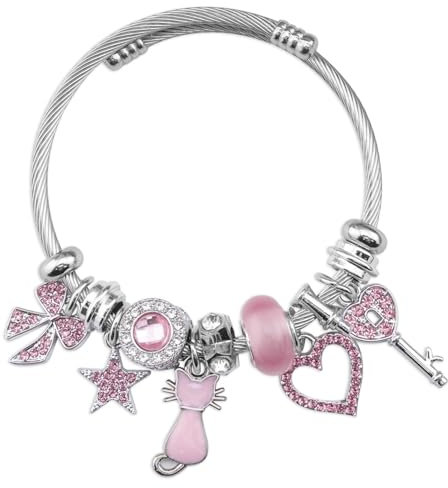 GUIZIYAO Mädchen Armband, Cartoon Bettelarmband, Verstellbar Mit Charms, Geschenke für Töchter, Freundinnen, Ehefrauen, Freunde